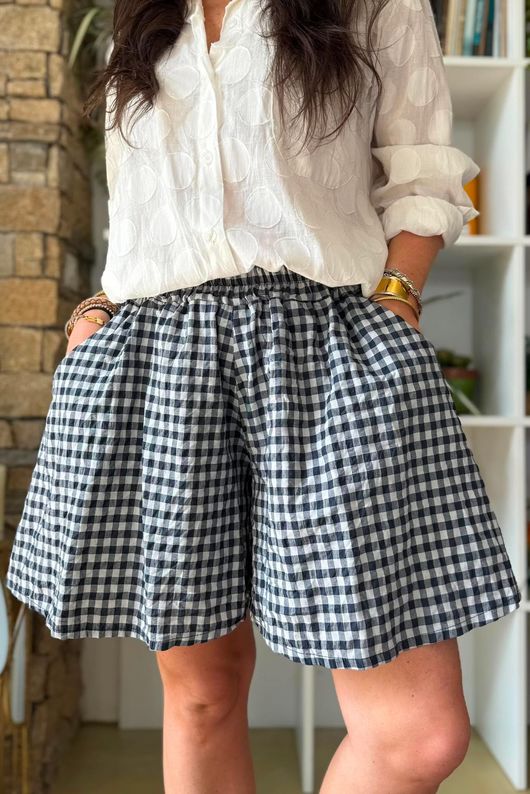 Nonni Gingham City Short Navy